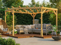 Utopia Diamond Corner Pergola 3m x 3m | Pressure Treated Timber | Nationwide Installation Dunster house