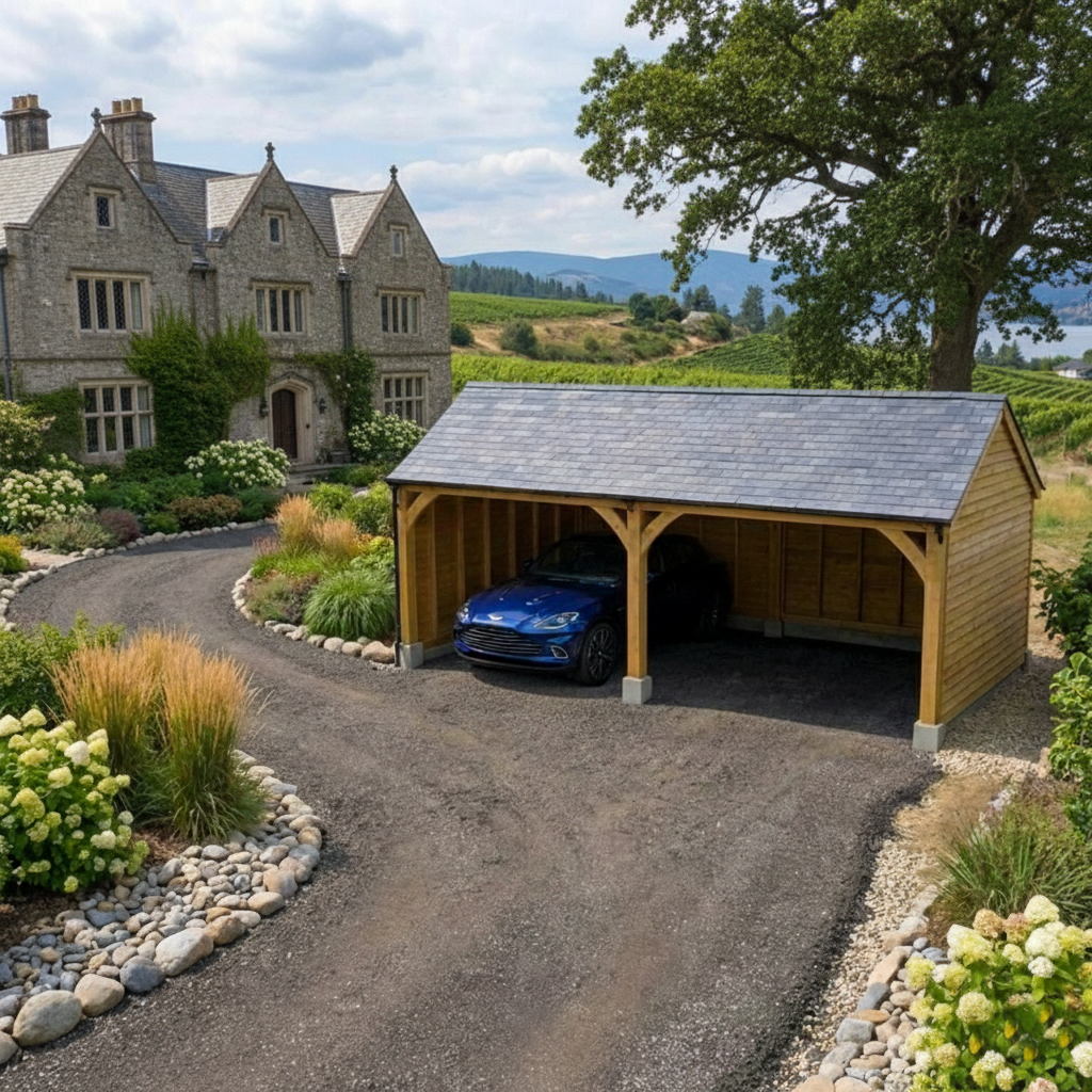 Double Oak Carport – Aston Martin – Country Manor
