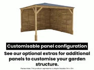 Dunster House Utopia Walled Garden Bar Gazebo | W3m x D3m | Fully Installed Nationwide
