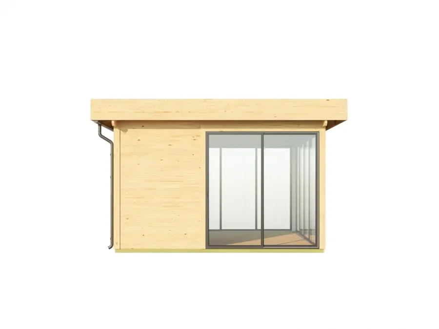 Glass Pavilion 44C | 3.71m x 3.71m Log Cabin | Pool Room | Aluminium Sliding Doors | Fully Installed | Mainland UK