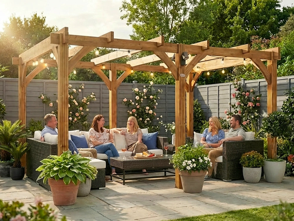 Leviathan Wooden Pergola 4m x 3m | As Seen on ITV Love Your Garden | 120mm Posts | Smart Seal | Nationwide Installation