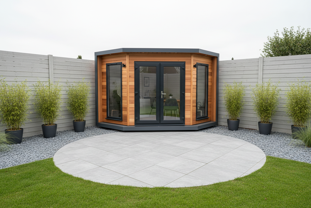 Natural cedar horizontal - two windows