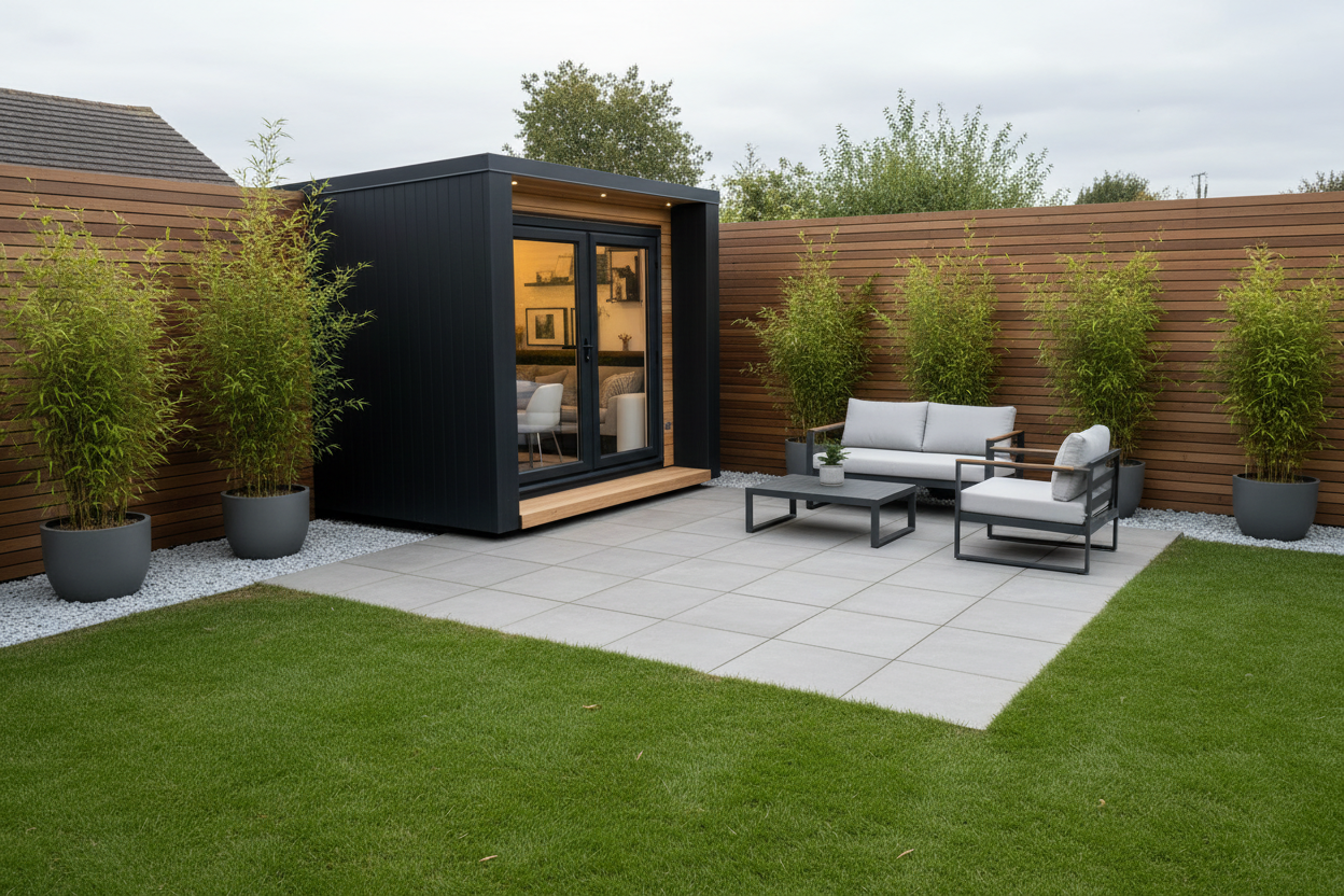 Natural wood 2.6x3m - horizontal slat fencing
