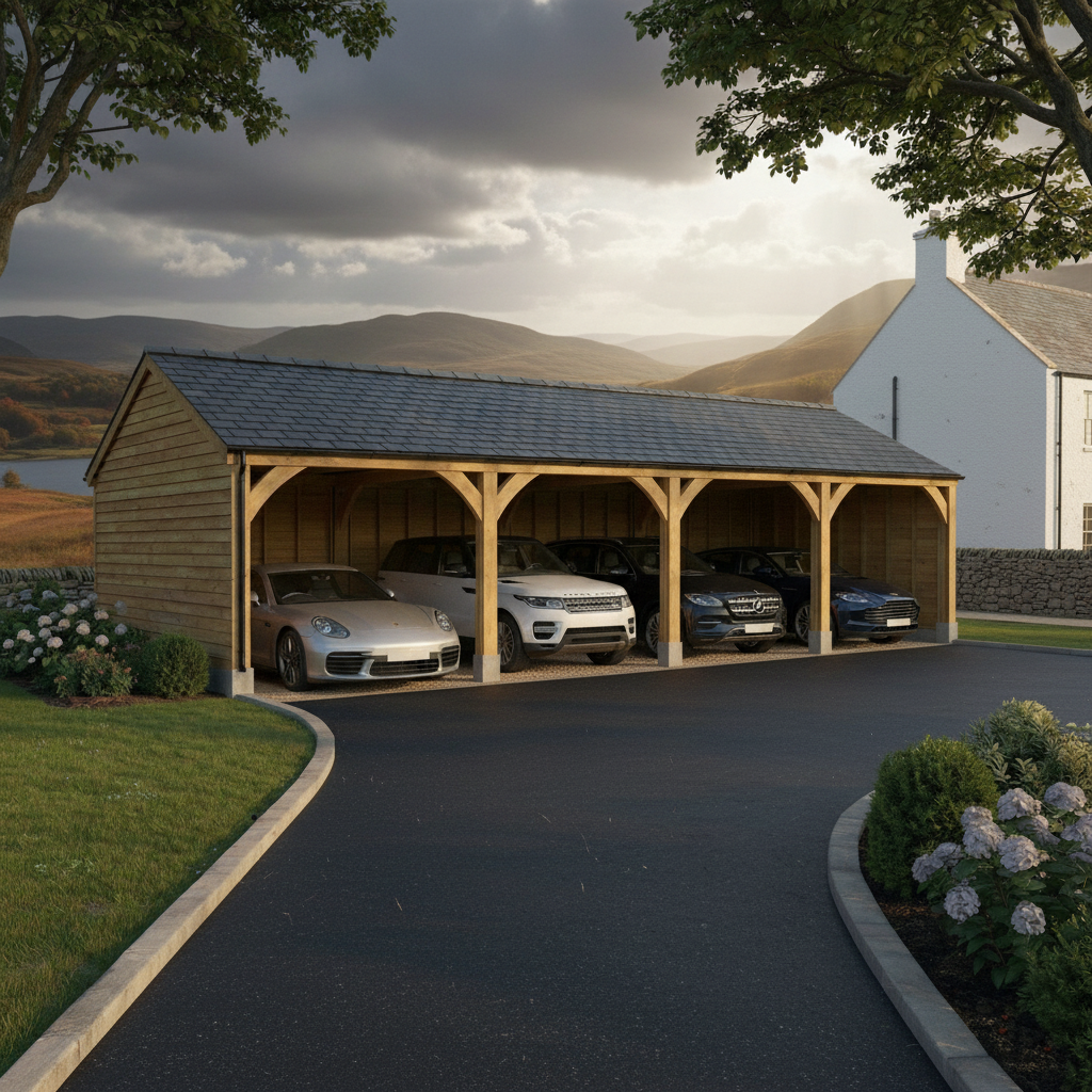 Quad Carport – Scottish Farmhouse