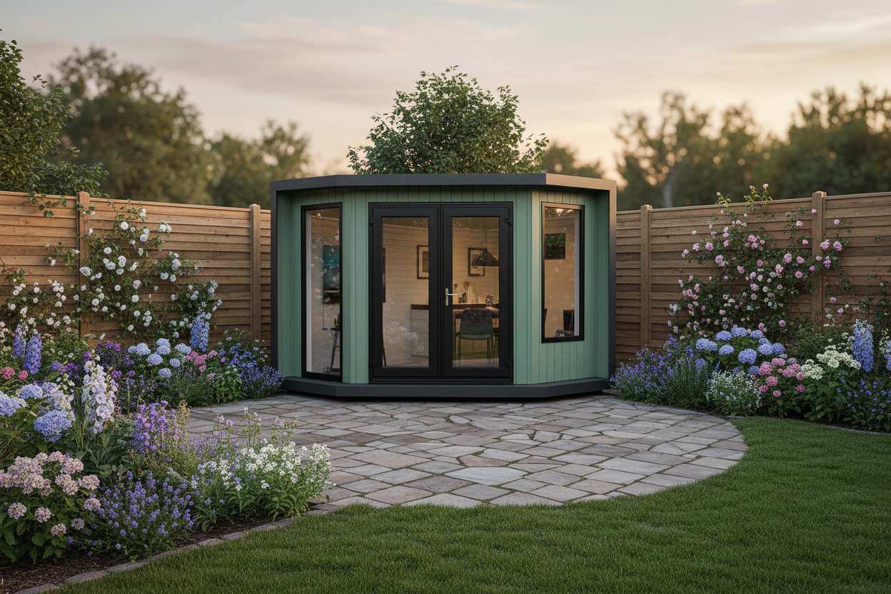 Sage green vertical - one window right