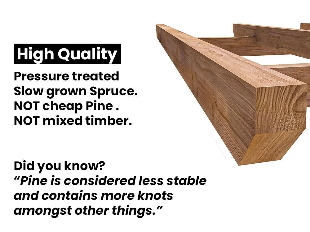 Utopia Slatted Wall Diamond Corner Pergola 3m x 3m | Pressure Treated Timber | Nationwide Installation