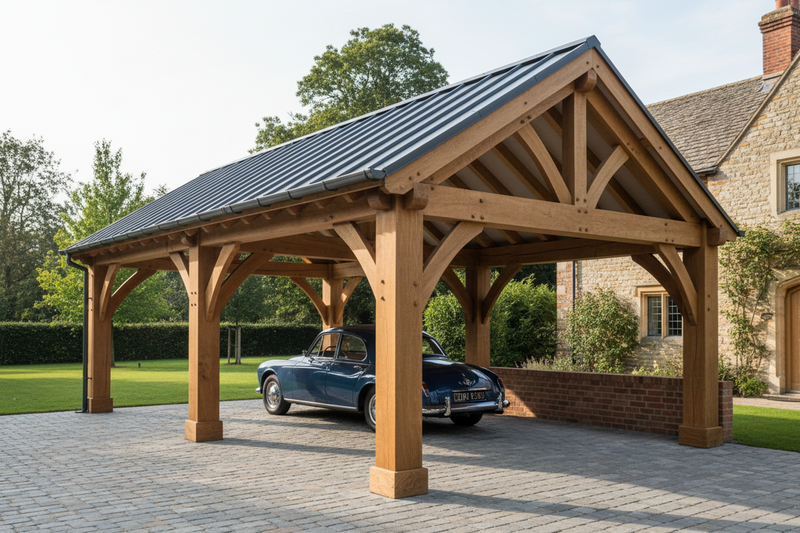 Wooden Carports Fully Installed Across Mainland UK | Bespoke Oak and Slate
