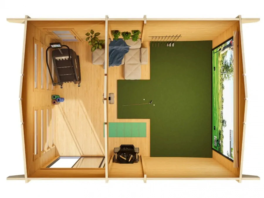Golf Simulator Building | 5.95m x 7.6m Log Cabin | Fully Installed | Mainland UK