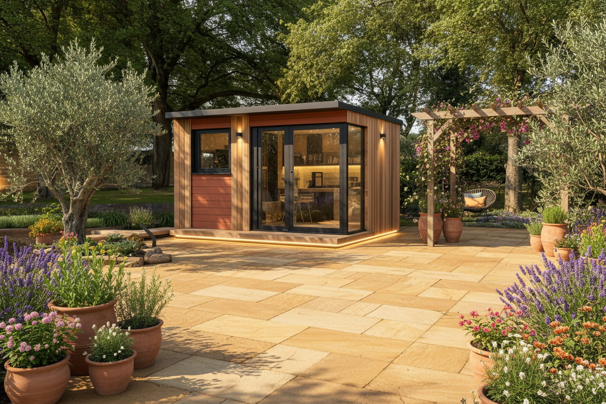 Warm terracotta & wood - Mediterranean afternoon sunshine