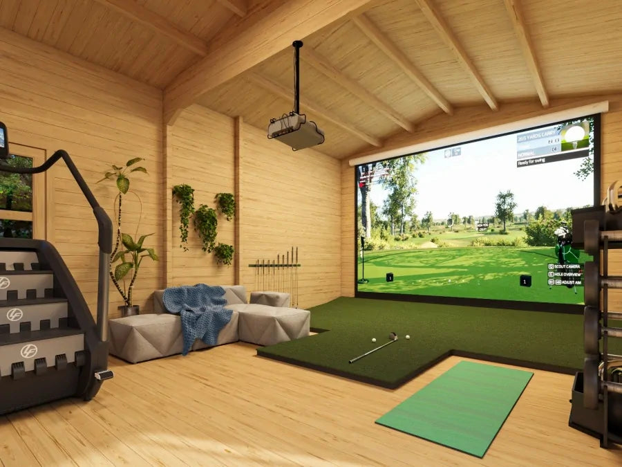 Golf Simulator Building | 5.95m x 7.6m Log Cabin | Fully Installed | Mainland UK
