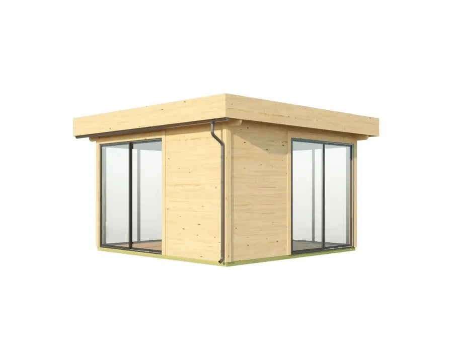 Glass Pavilion 44C | 3.71m x 3.71m Log Cabin | Pool Room | Aluminium Sliding Doors | Fully Installed | Mainland UK